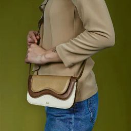 Hie Multicolor Color Block Medium Shoulder Handbag image 2