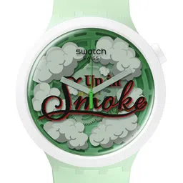 Swatch Unisex Printed Dial & Straps Round Reset Time Analogue Watch SB03Z103-56