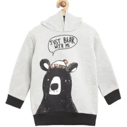 Lazy Shark Kids Grey Printed  Hoodie-image-87