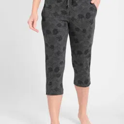 Jockey Charcoal Floral Print Capris-picture-38