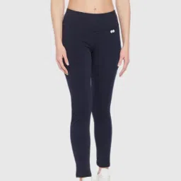Clovia Navy Skinny Fit Tights-image-51