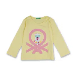 United Colors of Benetton Kids Yellow Cotton Printed T-Shirt-picture-26