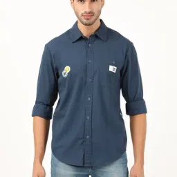 Lee Navy Regular Fit Printed Shirt-image-36