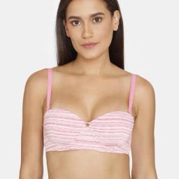 Zivame Pink Printed Padded Bra-image-67