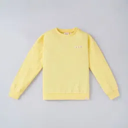 Ed-a-Mamma Kids Yellow Cotton Printed Full Sleeves Sweatshirt-image-64