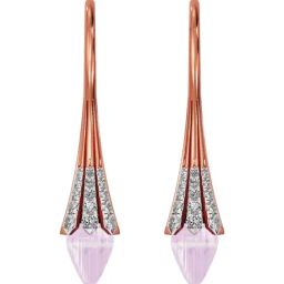 Joyalukkas 18k Gold & Diamond Blooming Pink Bud Earrings-image-24