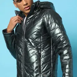 Campus Sutra Green Regular Fit Jacket-image-20