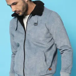 Campus Sutra Blue Regular Fit Jacket-image-87