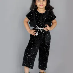 Lil Drama Kids Black Printed Jumpsuit-image-60