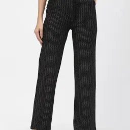 Westwood Black Cotton Striped Pants-picture-42