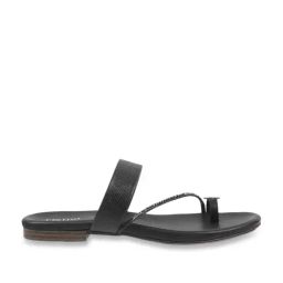 Metro Women's Black Toe Ring Sandals-image-20