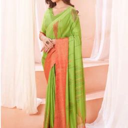 Saree Mall Green Printed Saree With Unstitched Blouse-picture-31