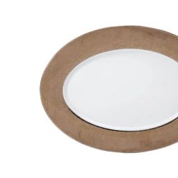 Home4U Taamba Oval Color Bordered Multicolor Fine Bone China Platter image 3