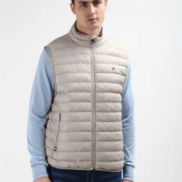 Tommy Hilfiger Beige Regular Fit Quilted Jacket-picture-20