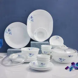 Corelle Multicolor Glass Blue Floral Bachelor Set 4 Pcs-picture-28