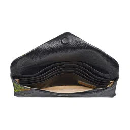 Hidesign Black Garden W1 Printed Leather Medium Clutch image 3