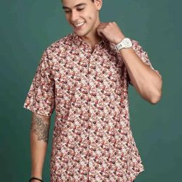Showoff Multi Cotton Slim Fit Floral Print Shirt-image-62