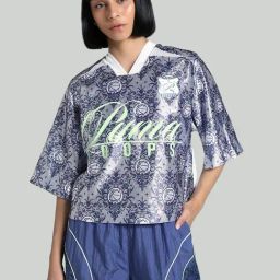 Puma White Relaxed Fit Printed Top-image-50