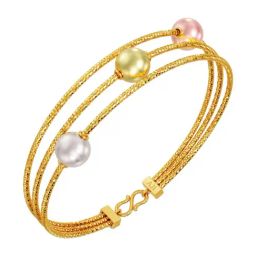 Joyalukkas 22k (916) Layered Pearl Grace Gold Bracelet For Women-image-24