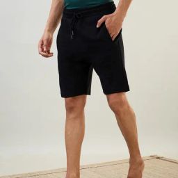 SleepZ by Raymond Black Regular Fit Lounge Shorts-image-7