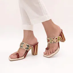 Aprajita Toor Embellished Ethnic Block Pumps image 5