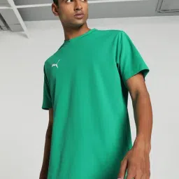 Puma teamRISE Football Green Regular Fit Logo Printed Jersey-image-32