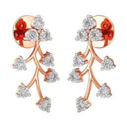 Joyalukkas 18k Gold & Diamond Branching Elegance Earrings-picture-0