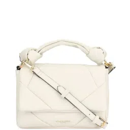 Accessorize London White Quilted Small Sling Handbag-image-50