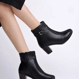 Shoetopia Women's Black Casual Boots-image-81