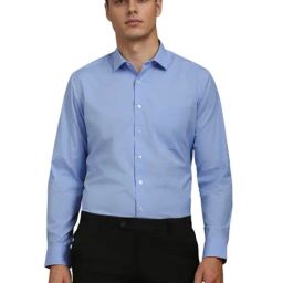 Louis Philippe Blue Slim Fit Shirt-image-19