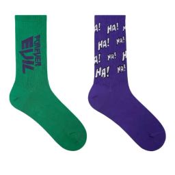 SocksXpress Justice League Joker Blue & Green Printed Crew Socks Set of 2 Socks-image-89