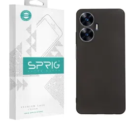 Sprig TPU Matte Back Cover for Realme Narzo N55 (Black)-picture-46