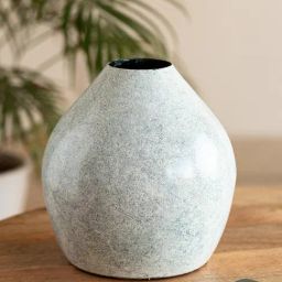 ExclusiveLane River- Worn Pebble Grey Iron Flower Vase-image-17