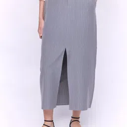 Cover Story Blue Stripes Skirt-image-10