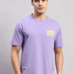 Rock.It Purple Regular Fit Printed T-Shirt-image-3