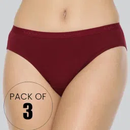 Lyra Assorted Color Cotton Bikini Panties - Pack Of 3-image-76