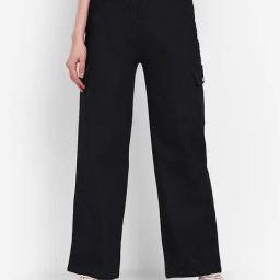 Broadstar Black Loose Fit High Rise Jeans-image-94