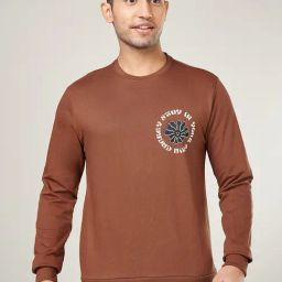 People By Pantaloons Red Cotton Regular Fit Printed Sweatshirt-picture-16