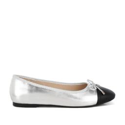 London Rag Women's Silver Flat Ballets-image-76
