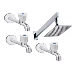 Fastgear Faucet Set with Shower Stainless Steel Chrome Finish Silver, FG2375 ( Pack of 4)-image-91