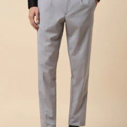 Allen Solly Grey Slim Fit Trousers-picture-46
