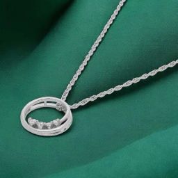 crash.club by CKC 925 Sterling Silver Swirl Pendant Chain for Women-picture-6