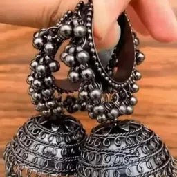 Sangria Oxidised Alloy Artificial Beads Earrings-26