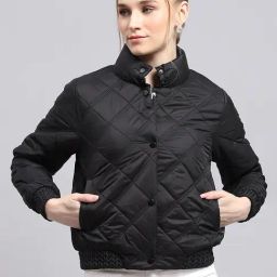 Monte Carlo Black Nylon Blend Solid Full Sleeve Jacket-picture-26
