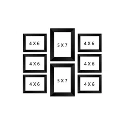ecraftindia Memory Wall Collage Photo Frame - Set of 8 Photo Frames for 6 Photos of 4'x6', 2 Photos of 5'x7' image 4