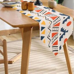 Urban Space Multicolor Cotton 200 GSM 6 Seater Dining Table Runner-image-35