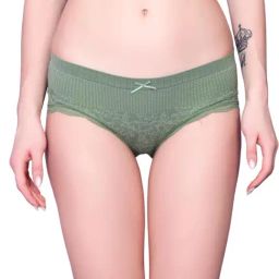 Spiaty Green Floral Print Hipster Panty-image-108
