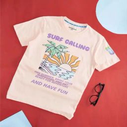 Pantaloons Junior Kids Peach Cotton Printed T-Shirt-picture-14