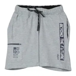 Monte Carlo Kids Grey Melange Graphic Print Bermuda-image-7