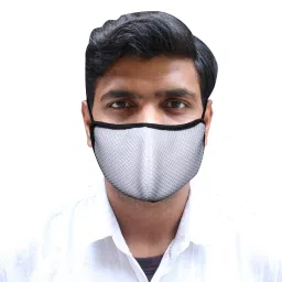 Oriley ORSM02 Air Mesh 3 Layer Face Mask with Adjustable Headband White (Pack of 2 Pcs)-image-86